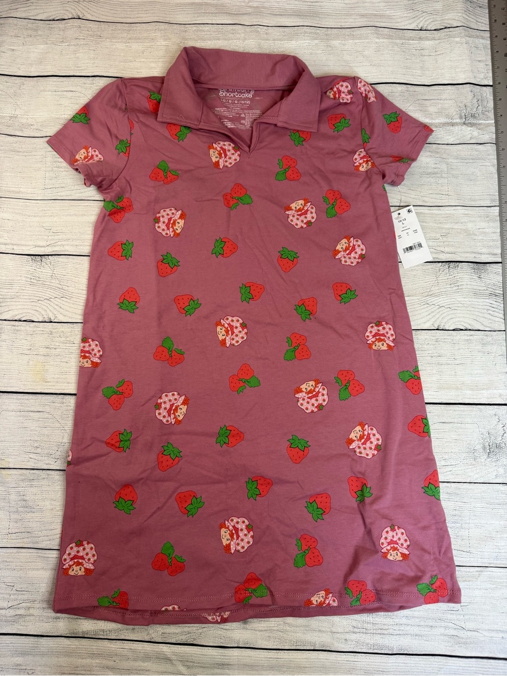 Strawberry shortcake girl dress size LG 10/12